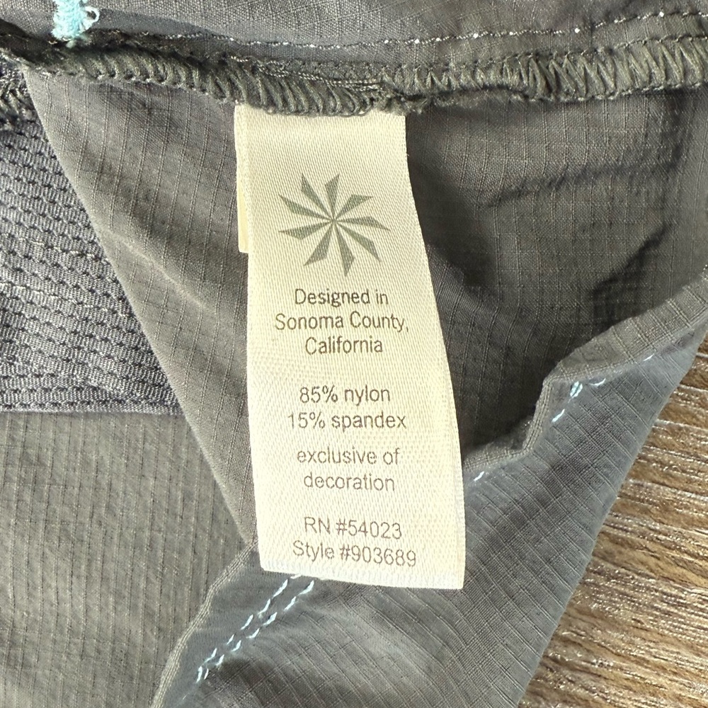 Athleta Women's Ripstop Nylon Skort Skirt Shorts Gray 903689 Cinch Size 4 - Picture 8 of 10